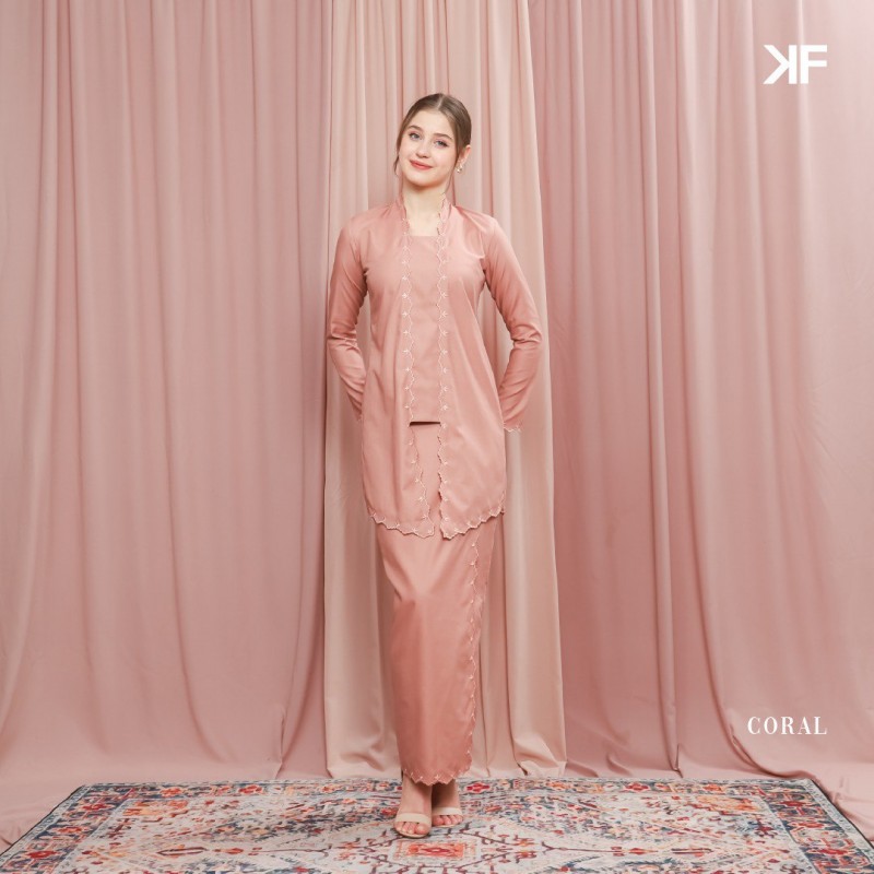 PREORDER Kurung Dinda - Coral