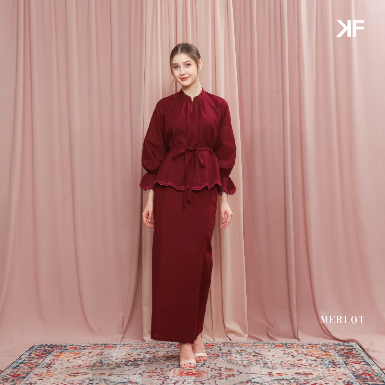 PREORDER Kurung Thallia - Merlot