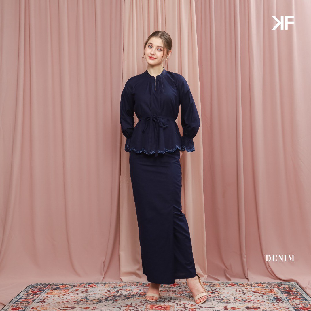 PREORDER Kurung Thallia - Denim